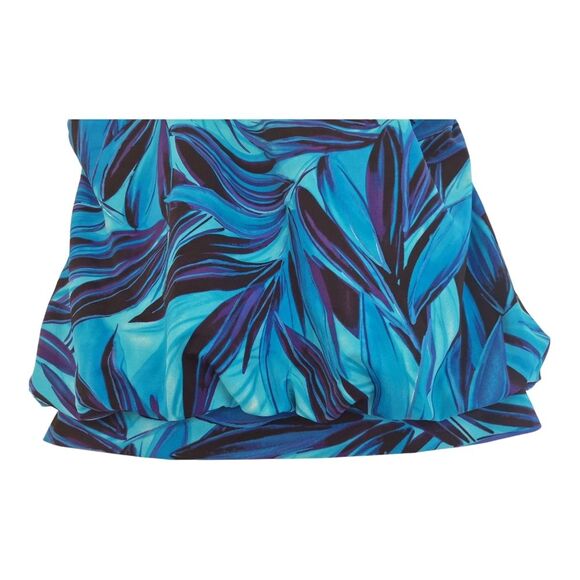 Miraclesuit Tankini Breezy Swim Top Modest Wire Free Vivid Blue Tropical size 10 - Picture 5 of 15